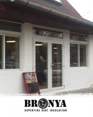 Kifőzde homlokzati szigetelése Rómaifürdőn